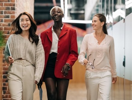 3 ladies walking