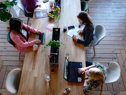 group of women learning